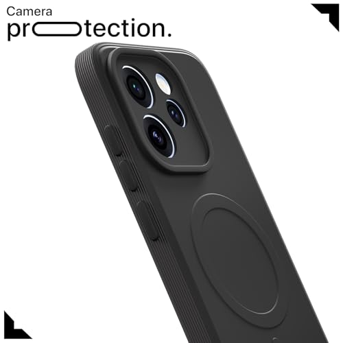 Image of Pikkme Back Cover for Oppo Reno15 Pro 5G Soft Matte Silicone Mag-Safe Design (Mag-Safe Not Support) Camera Protection | Slim Fit Bumper Cover (Black)