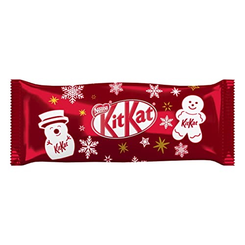 KitKat NESTLÉ KITKAT Festive Friends Schokoladen-Mix, Mini-Weihnachtsfiguren aus Milchschokolade mit Knusperstückchen, 1er Pack (1 x 65g)