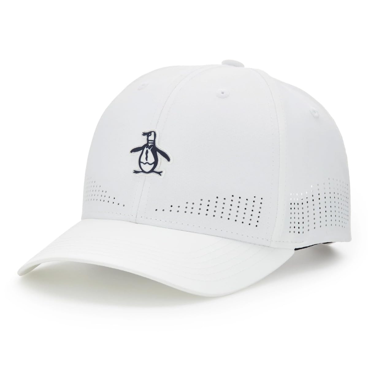 Original PenguinCore Logo Ventilated Adjustable Snapback Golf Hat (One Size, Bright White)