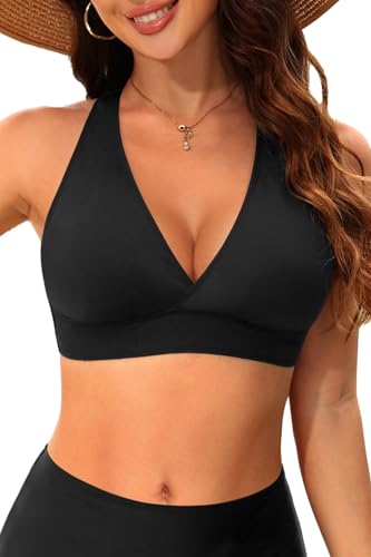Amazon.com: Tempt Me Women Black Halter Bikini Top Push Up