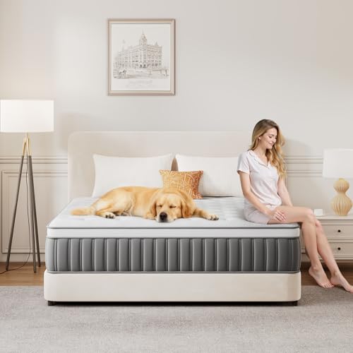 KolaDream Full Size Mattress, 12 Inch Hybrid Advanced Cooling Gel Memory Foam for Back Pain Relief & Restorative Sleep,Medium Firm, Fiberglass-Free, CertiPUR-US Certified, 365-Night Trial