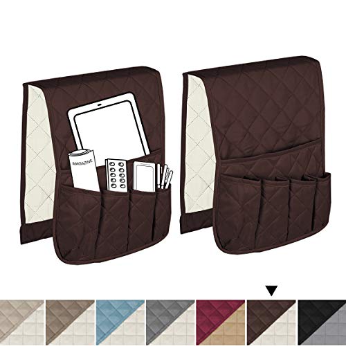H.VERSAILTEX Non-Slip Couch Sofa Chair Armrest Organizer with 5 Pockets for Phone Book