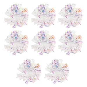 UKCOCO 8 St&uuml;ck Katzenspielzeug Knisterb&auml;lle mit Ger&auml;uschfunktion 5cm Kunststoff Soundball Bunt Leichtes Haustier f&uuml;r Katzen und Kleine Haustiere Zuf&auml;llige Farbe