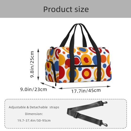 Bolsa de gimnasio con lunares para ir a tus clases de baile y yoga cómodamente 3