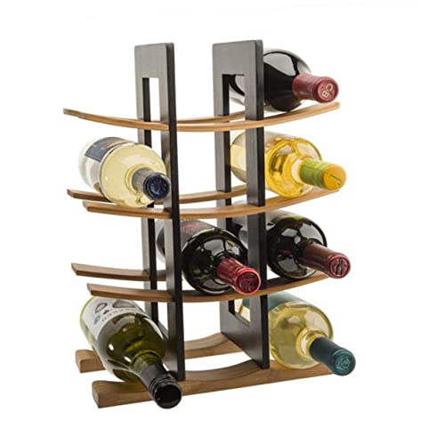 Soporte de botellas de vino de plástico color café miniatura 4