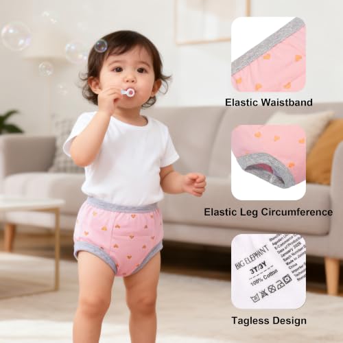 Image of BIG ELEPHANT Toddler Potty Training Underwear, 100% Cotton for Boys & Girls