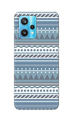 Image of Printed Hard Back Cover Case for Realme 9 4G Back Cover (Seamless Geometric Tribal Pattern) -1803