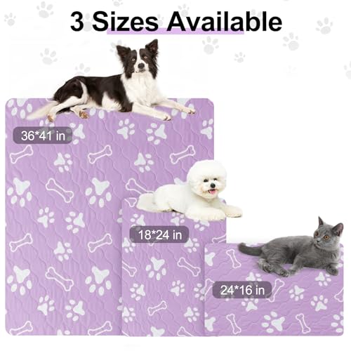 Image of BEAUTYZOO 6 Pack Washable Pee Pads for Dogs, Reusable Puppy Pads for Potty Training, Waterproof Super Absorbent Whelping Pads Mats Non Slip Against Urine for Small Medium Dogs Cats, 16 inch x 24 inch