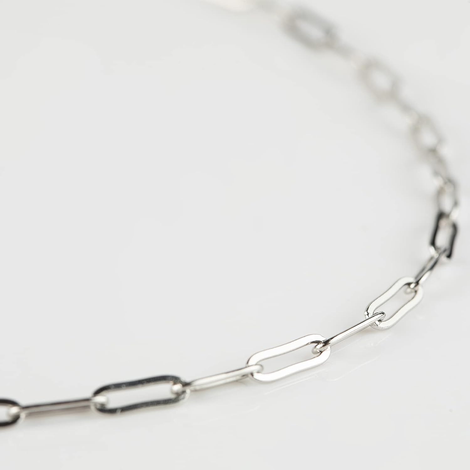 YOUBEIYEE 16.4 Feet Jewelry Making Chains Silver Soldered Stainless Steel Paper Clip Chain Bulk 9x3x0.8mm Necklace Link Chain Roll Set for Earring Bracelet Jewelry Accessories DIY - Image 4