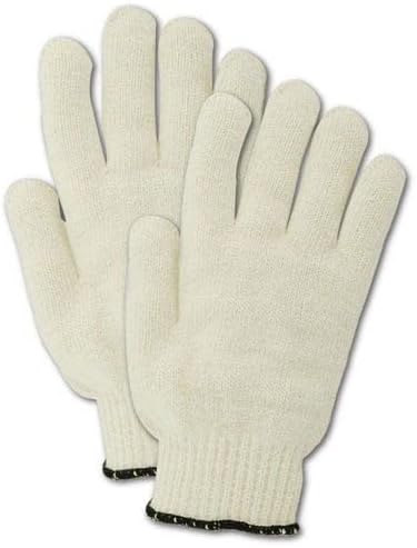 MAGID T693J KnitMaster - Guantes de punto de algodón y poliéster pesados, trabajo, calibre 7, grosor de 10 pulgadas de largo, tamaño jumbo, color