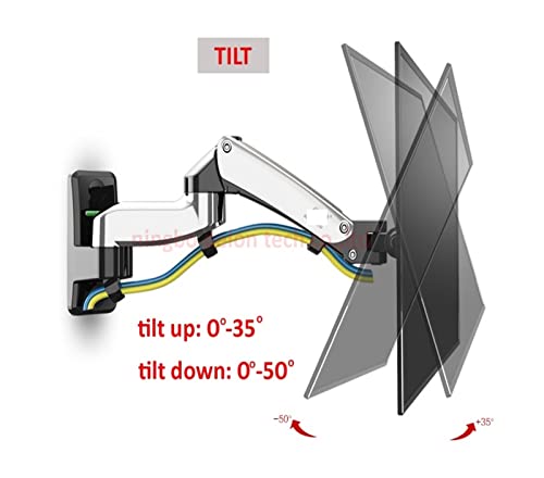 Soporte de monitor para teletrabajo y oficina JEQGDLUI F150 de aluminio plateado 5