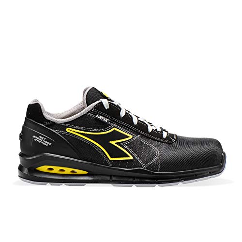 Diadora Run Net AIRBOX MATRYX Low S3 SRC, Scarpe da Ginnastica Uomo, Black/Black, 36 EU
