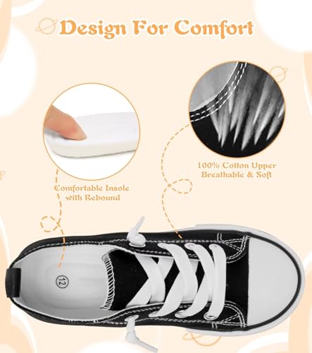 Cofopo Toddler Little Kid Cushioned Canvas Shoes Slip On Sneakers Soft And Durable thumb #1