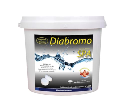 Diabromo 5 kg - Bromo Desinfectante para SPA y Piscinas Cubiertas - Pastillas de 20 Gramos