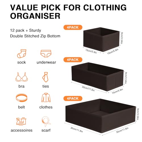 Homsorout Drawer Organisers Foldable Storage Box - Image 3