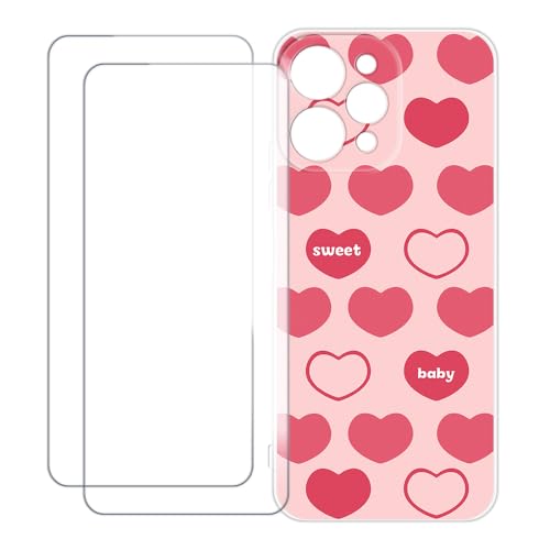 UOGNADGD Xiaomi Redmi Note 12R 5G �Ƃ̌݊������� �J�X�^���J���t���P�[�X�{�����K���X�ی�t�B����2���t�� ? �Ռ��z�������h�~ (�s���N�̃n�[�g)