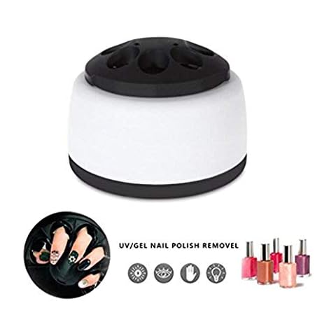 Portable Electric Steam Nail Polish Remover Machine Professional Steam off Gel Removal Machine Harmless UV Gel Nail Steamer Beautyt Salon Nail Tools for Home Use (Black) Cover