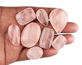 Natural Rose Quartz Gemstone- Healing Crystals for DIY Jewelry Making -Loose Natural Cabochon -Perfect for Crafting Unique Jewelry Designs Gift for Her, Mother and Wife (5 pcs, 25-35 mm)