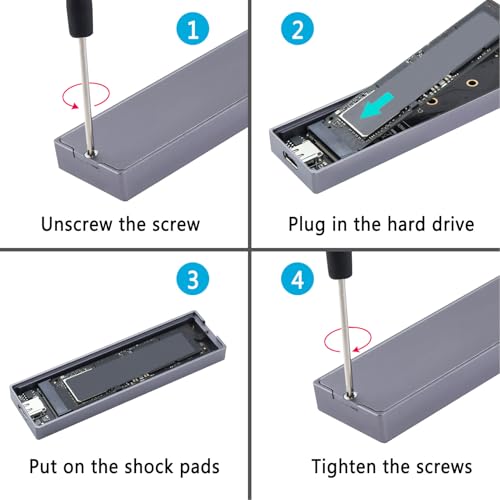 Caja Externa Tipo C para SSD M.2 NVMe PCIe USB 3.1 Gen2 miniatura 6