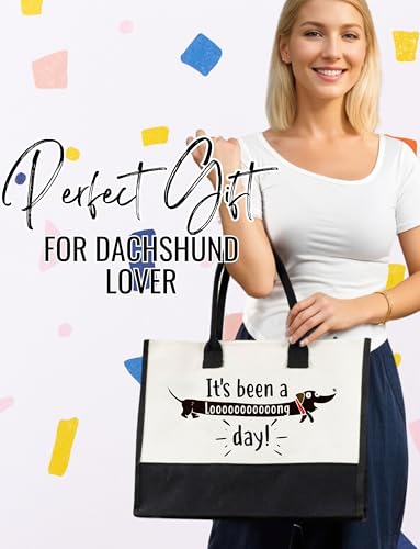 Bolso Tote de lona con cremallera y correa para mujer miniatura 3