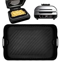 BYKITCHEN Silicone Air Fryer Liner for Ninja Foodi MAX Health Grill and Air Fryer [AG551UK][AG651UK][DG551UK], Large Airfryer Liners, Silicone Basket, Airfryer Accessories for Ninja Foodi Grill