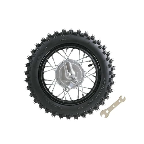 YC Yier 10\" Rear Wheel 3.00-10 80/100-10 Dirt Bike Tire and inner Tube and 1.6x10 Rim Drum Brake for CRF50 XR50 Pit Bike 50cc 70cc 90cc 110cc 125cc Motocross Off Road