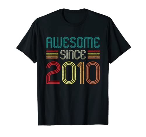 12th Birthday Gifts Awesome Since 2010 12 Years Old Vintage Camiseta
