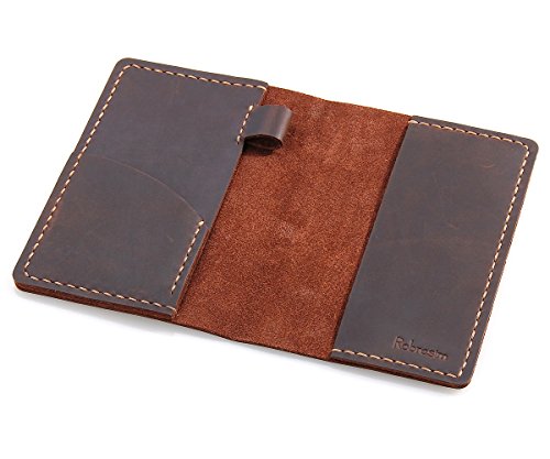 Leather Journal Cover For Field Notes, Notebook Cover For Moleskine Cahier, Handmade Vintage Leather Cover For 3.5" X 5.5" Notebooks, Coffee #TOP4