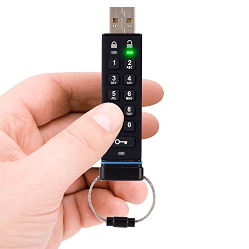 Apricorn Aegis Secure FIPS Validated Key 32 GB USB 2.0 256-bit AES-CBC Encrypted Flash Drive ASK-256-32GB (Black)