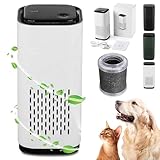 The Pet Air Purifier, Dog Parenting Insider with True HEPA 3-in-1 Filters, Covers Up To 990 FT, with 360°Air Inlet (White) - Image 1