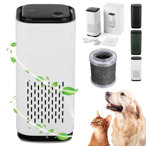 The Pet Air Purifier, Dog Parenting Insider with True HEPA 3-in-1 Filters, Covers Up To 990 FT, with 360°Air Inlet (White)