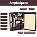 Geslun Genuine Leather Portfolio for Women and Men, 8.5 x 11 Legal Pad Padfolio, Zippered Notebook Organizer for 13” Laptop, Business Executive Professional Folio for Work, Dark Khaki