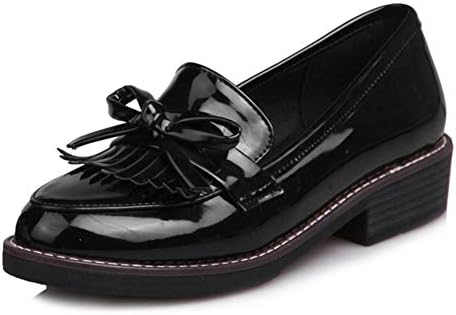 Women's Comfort Slip On Casual Loafers Flats, Platform Stripe Tassel Perforated Walking Moccasins Boat Shoes