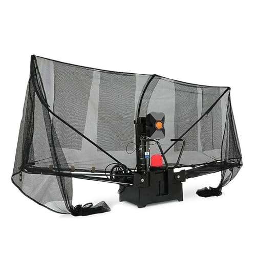 RESKIU Table Tennis Robot Automatic Ping-Pong Ball Machine Practice Training Recycle Net, Ball exit Speed 4-40m/s, Automatic Table Tennis Machine for Training Solo Trainer