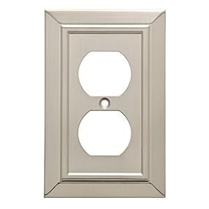 Franklin Brass Classic Architecture Wall Plate, Satin Nickel Single Duplex Switch Cover, 1-Pack, W35218-SN-C