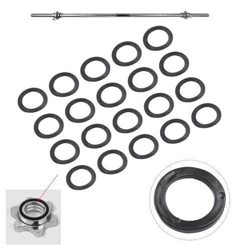 20 Remplacement de la rondelle en caoutchouc pour les colliers Dumbbell 25mm x 35mm x 3mm 1" Halte O-Rings sans spinning pour Barbell 25mm Poignées d'écrous à vis tournantes Barre réglables