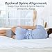 5 STARS UNITED Knee Pillow for Side Sleepers - Hip Pain Relief, Memory Foam Leg Cushion for Side Sleeping - Between Legs Pillow for Sciatica & Lower Back Pain, Gray