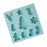 Tyinerc Weihnachts-Bonbonformen aus Silikon – Silikonformen mit 10 Mulden für Schokolade | Festliche Fondant-Formen – für Dessertliebhaber, Partyorganisatoren, Anfänger