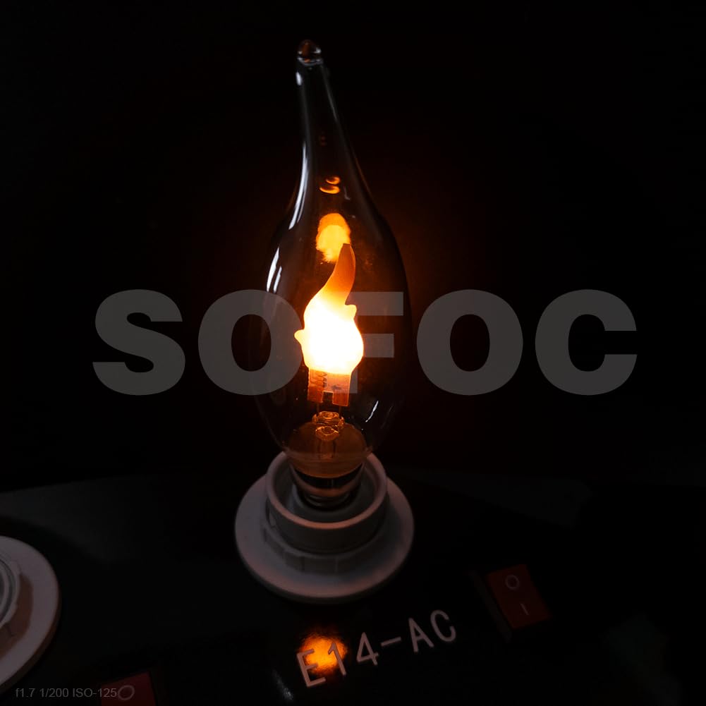 SOFOC E14 LED Lamp Fiamma Tremolante Candela Lampadario Lamp Giard 10Pcs