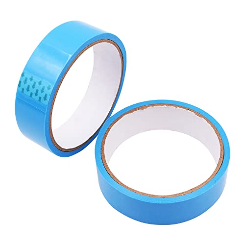 ANCLLO 2 Cintas para Llantas De Bicicleta De Alta Resistencia, 10 M X 25 Mm, Cinta De Sellado para Tubo Interior De Vacío, Neumático De Bicicleta, Tira De Llanta Sin Cámara, Banda De Protección(Azul)