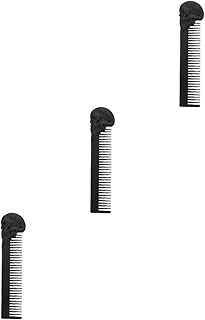 FRCOLOR 3 Pçs Pente De Óleo De Barba Pente De Estilo De Cabelo Pente De Cabelo Masculino Pente De Desembaraçar Cabelo De Metal Pente De Barba Pente De Bolso Masculino Acessório De