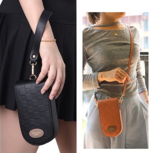 Small Cellphone Crossbody Bags Purse for Women Phone Wallet Purse Mini Phone Case PU Leather with 2 Straps3