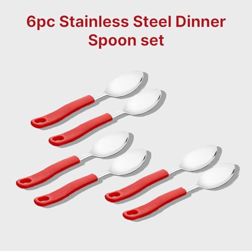 Image of 16-Piece Stainless Steel Cutlery Set, Fruit Fork Set & Table Spoon Set, Heavy Duty, Rust-Resistant, Dishwasher Safe Dessert Forks (Fruit Fork + Table Spoon Set- 16PC) - Multicolour