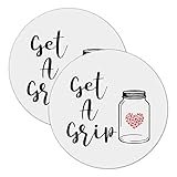 Silicone Jar Opener Gripper Pad, Jar Grippers for Opening Jars, Get A Grip Rubber Bottle Opener Gripper Pad, Round Multi-Purpose Non Slip Heat Insulation Bottle Lid Openers for Seniors Kids 2 Pieces