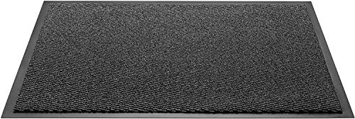 Extra Large Big Dark Light Grey Hardwearing Heavy Duty Black PVC Edge Pile Top Rubber Barrier Entrance Door Kitchen Utility Dust Floor Mats Rugs 90cm x 150cm