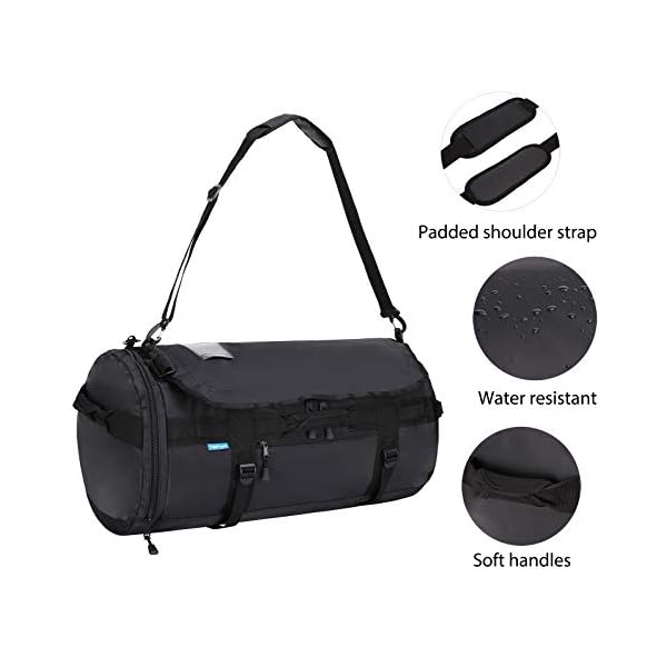 MIER Large Duffel Backpack Sports Gym Bag with Shoe Compartment, Heavy