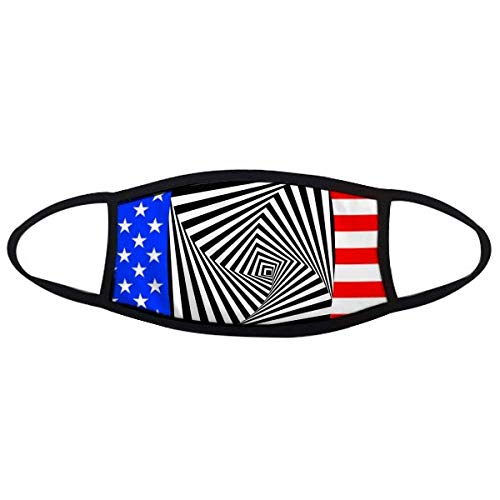 offbb Illusion Line Repetitivo Rombo Boca Máscara Calentadora Anti Polvo Estrellas Rayas Bandera
