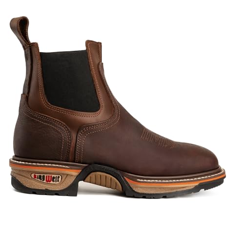 Buffalo Razor 3060 Chelsea Lightweight Work Boot, Slip-On, Soft Toe, Heavy Duty Construction, Square Toe Boots