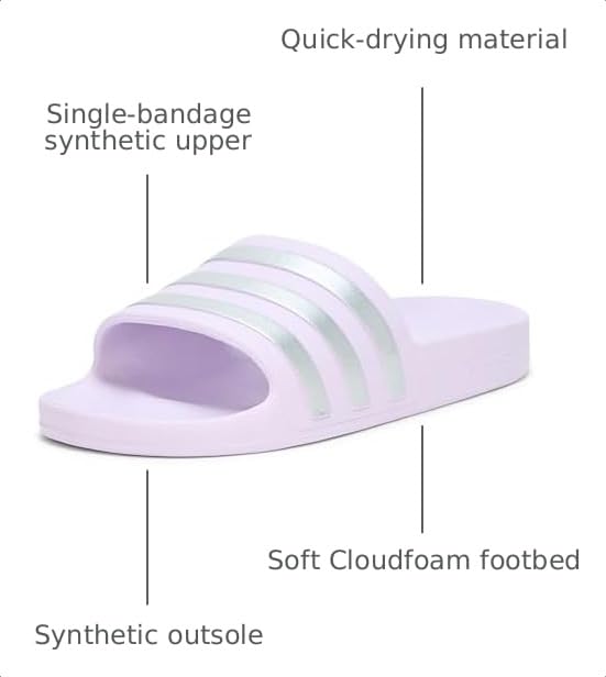 Image of adidas Womens Adilette Aqua Slides Casual Sandals Casual - Blue