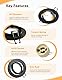 Wonkelly LED Einbaustrahler GU10 Set,(inkl. Fassung), Spot 230V, Lochdurchmesser 68mm, Einbaurahmen In Rund, Schwarz-Gebürstet, 30° Schwenkbar, Einbauspots aus Metall, für Einbaubeleuchtung（10 Stück）